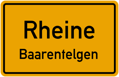 Ortsschild Rheine Baarentelgen
