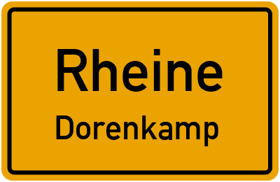 Ortsschild Rheine Dorenkamp