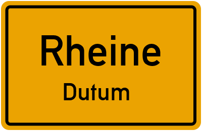 Straßenverzeichnis Rheine Dutum