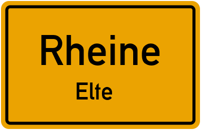 Ortsschild Rheine Elte