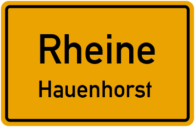 Ortsschild Rheine Hauenhorst