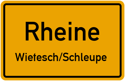 Straßenverzeichnis Rheine Wietesch/Schleupe
