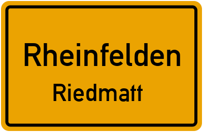 Straßenverzeichnis Rheinfelden Riedmatt