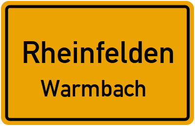Ortsschild Rheinfelden Warmbach