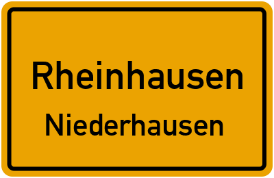 Ortsschild Rheinhausen Niederhausen