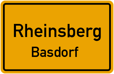 Straßenverzeichnis Rheinsberg Basdorf
