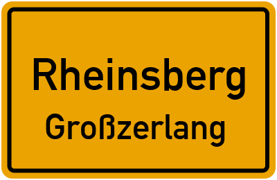 Straßenverzeichnis Rheinsberg Großzerlang
