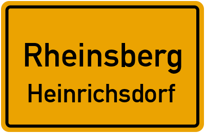 Straßenverzeichnis Rheinsberg Heinrichsdorf