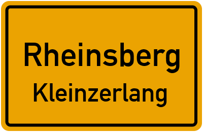Straßenverzeichnis Rheinsberg Kleinzerlang