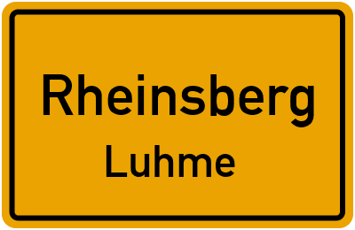Straßenverzeichnis Rheinsberg Luhme