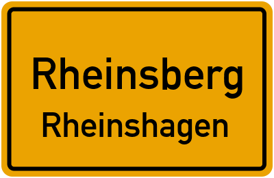 Straßenverzeichnis Rheinsberg Rheinshagen