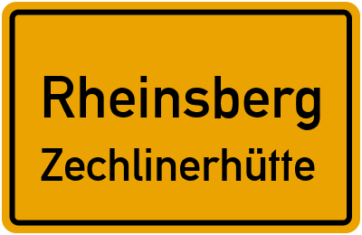 Straßenverzeichnis Rheinsberg Zechlinerhütte