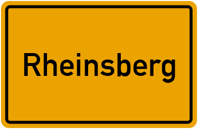 Ortsschild von Stadt Rheinsberg in Brandenburg