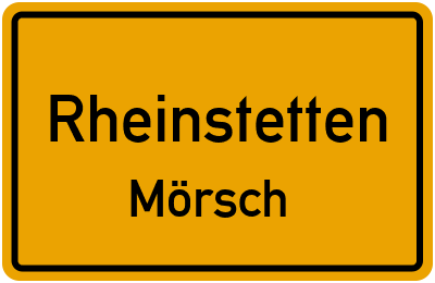 Ortsschild Rheinstetten Mörsch