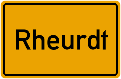 Ortsschild von Gemeinde Rheurdt in Nordrhein-Westfalen