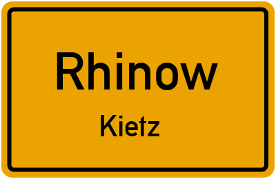 Straßenverzeichnis Rhinow Kietz