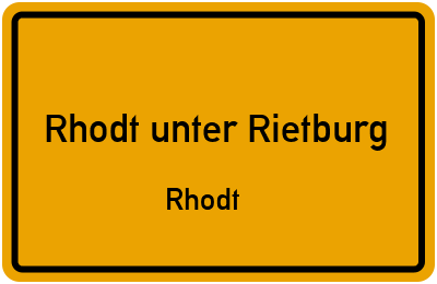 Straßenverzeichnis Rhodt unter Rietburg Rhodt