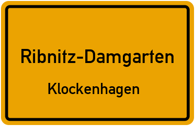 Ortsschild Ribnitz-Damgarten Klockenhagen