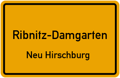 Straßenverzeichnis Ribnitz-Damgarten Neu Hirschburg