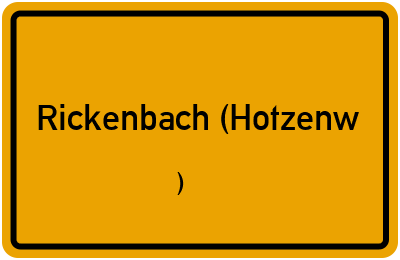Ortsschild von Gemeinde Rickenbach (Hotzenw.) in Baden-Württemberg