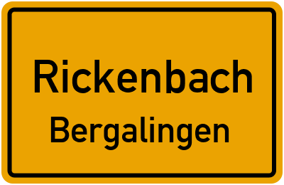Ortsschild Rickenbach Bergalingen