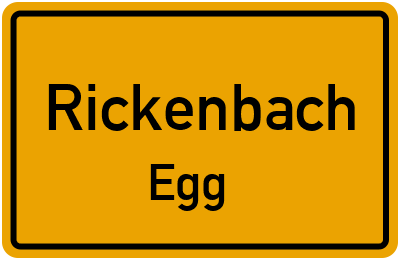 Straßenverzeichnis Rickenbach Egg