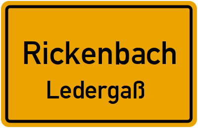 Straßenverzeichnis Rickenbach Ledergaß