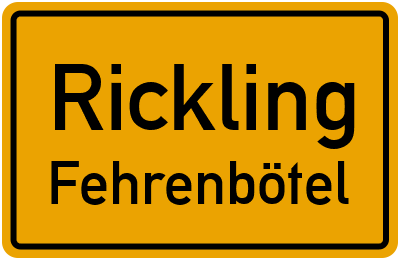 Straßenverzeichnis Rickling Fehrenbötel