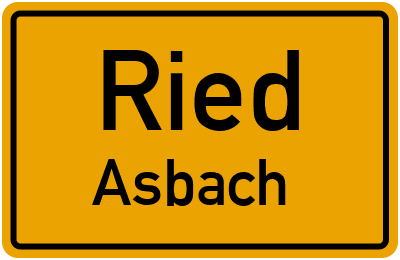 Ortsschild Ried Asbach