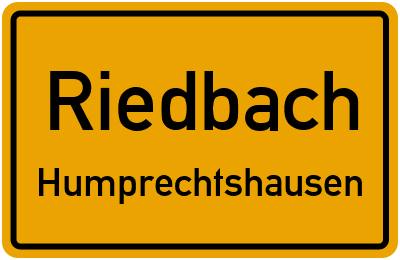 Straßenverzeichnis Riedbach Humprechtshausen