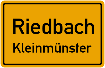 Ortsschild Riedbach Kleinmünster