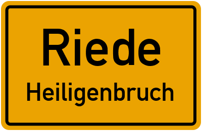 Straßenverzeichnis Riede Heiligenbruch