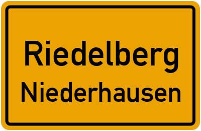 Straßenverzeichnis Riedelberg Niederhausen