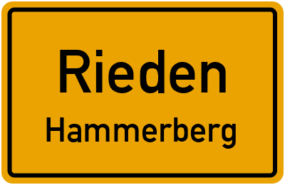 Ortsschild Rieden Hammerberg