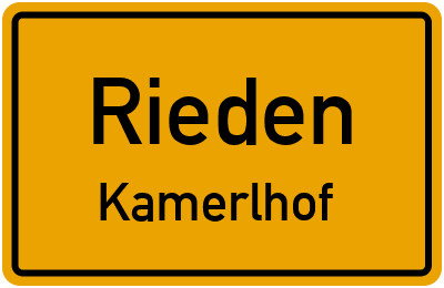 Straßenverzeichnis Rieden Kamerlhof