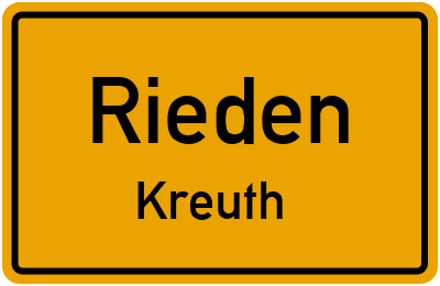 Ortsschild Rieden Kreuth