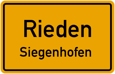 Straßenverzeichnis Rieden Siegenhofen