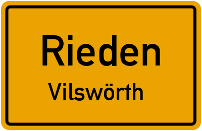 Straßenverzeichnis Rieden Vilswörth