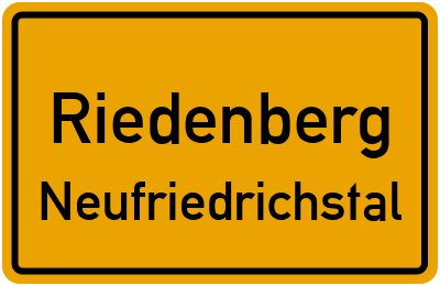 Straßenverzeichnis Riedenberg Neufriedrichstal