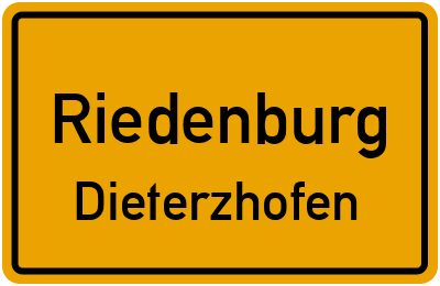 Ortsschild Riedenburg Dieterzhofen