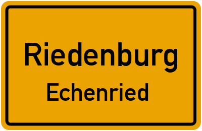 Ortsschild Riedenburg Echenried