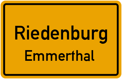Ortsschild Riedenburg Emmerthal