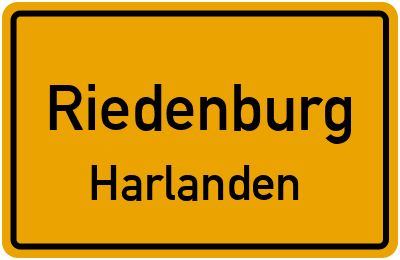 Ortsschild Riedenburg Harlanden