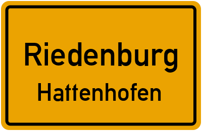Ortsschild Riedenburg Hattenhofen