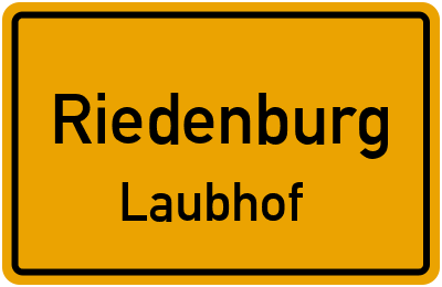Straßenverzeichnis Riedenburg Laubhof