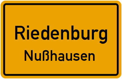 Ortsschild Riedenburg Nußhausen