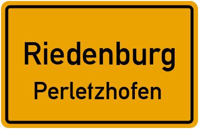 Ortsschild Riedenburg Perletzhofen