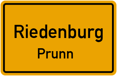Ortsschild Riedenburg Prunn