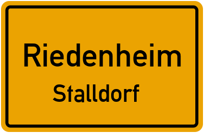 Ortsschild Riedenheim Stalldorf