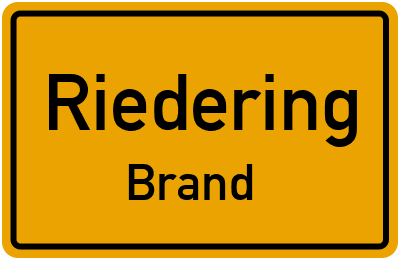 Straßenverzeichnis Riedering Brand